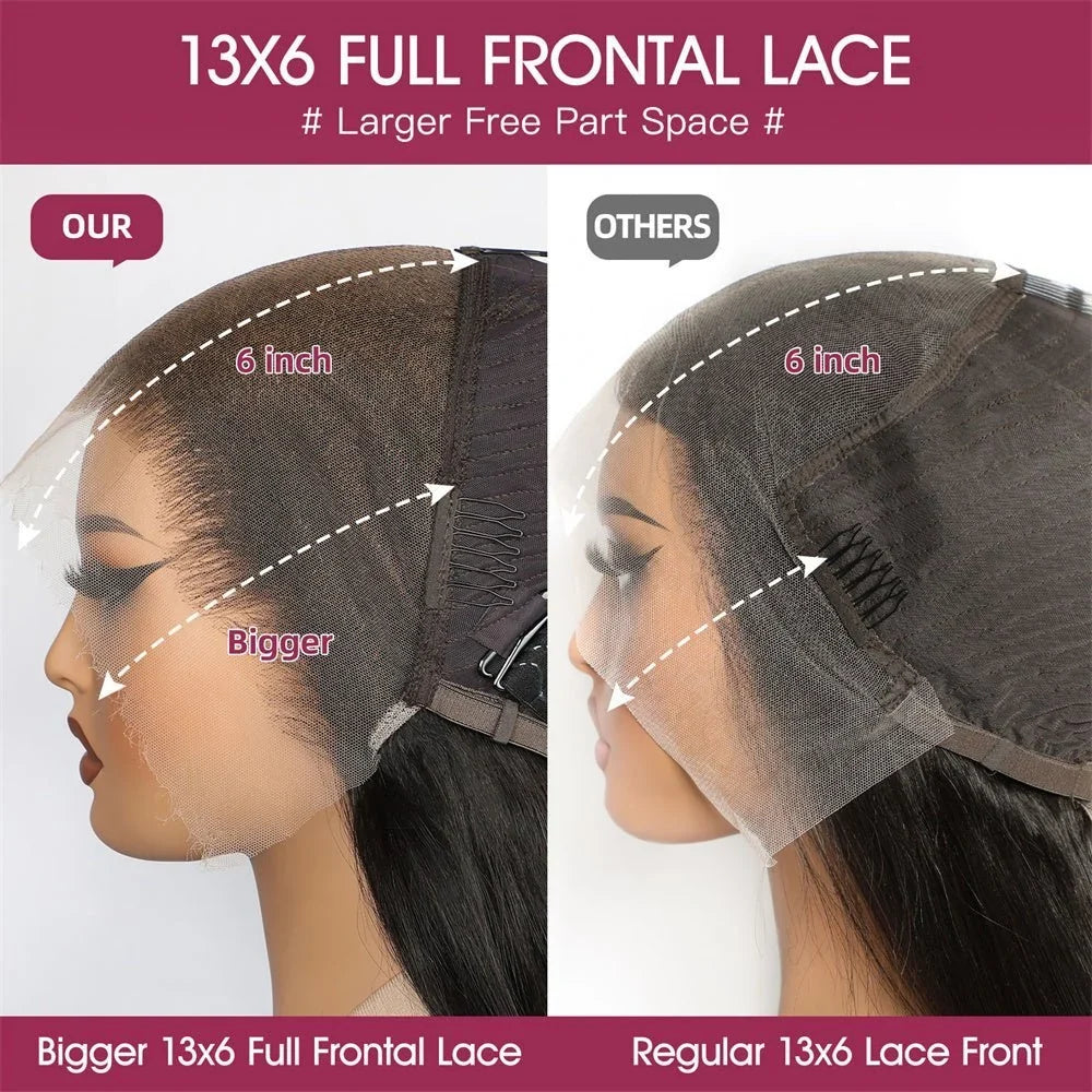 13×6 Lace Front Wig - Body Wave, Middle Part, 250% Density