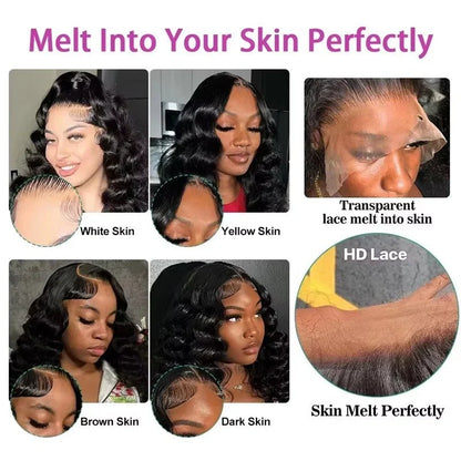 13×6 Lace Front Wig - Body Wave, Middle Part, 250% Density