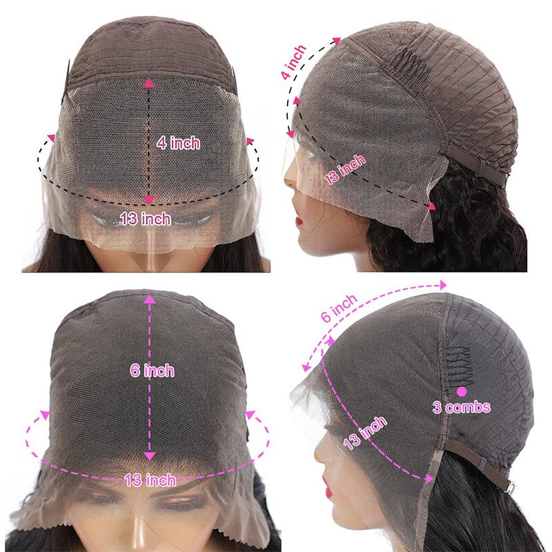 13×6 Lace Front Wig - Body Wave, Middle Part, 250% Density